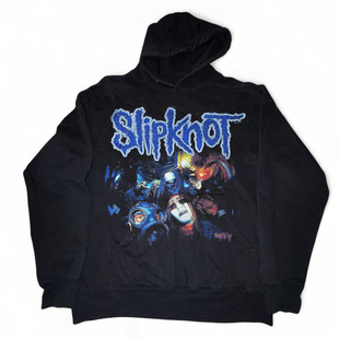 Slipknot活结乐队暗黑摇滚Slipknot重磅美式街头宽松版型连帽卫衣