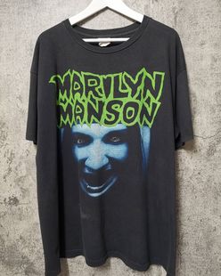 玛丽莲曼森Marilyn Manson美式复古重磅T恤1995专辑childish短袖