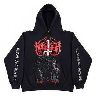 Berserk剑风传奇美式高街风摇滚设计感小众又百搭的重磅连帽卫衣