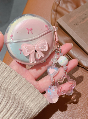 适用于M79保护套蓝悦M79保护壳纽曼M79耳机保护套佐伴M79保护套分体壳TPU软壳透明可爱立体蝴蝶结新款防摔壳