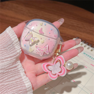 适用iKF Find Air第5五代耳机保护套梦幻炫彩可爱卡通透明IKFAIR第5五代蓝牙耳机保护套壳充透明分体壳挂件