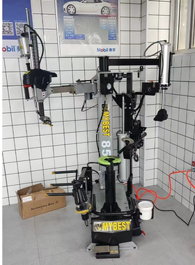 上海百世拓轮胎拆装机T850无盘免撬棍扒胎机气动辅助臂拆胎机