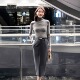 LadyJ 格雷半裙 D家同源色织双层弹力羊毛高定通勤中长半身裙