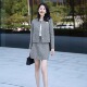 羊毛鼎奢气质高级灰优雅小香外套半裙套装 LadyJ 大都会lady