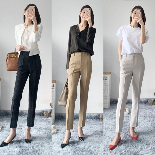 LadyJ小脚显瘦通勤气质西装裤