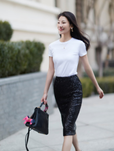 高支双面液氮100%丝光棉长绒百搭短袖 风骨 T恤 简约 LadyJ