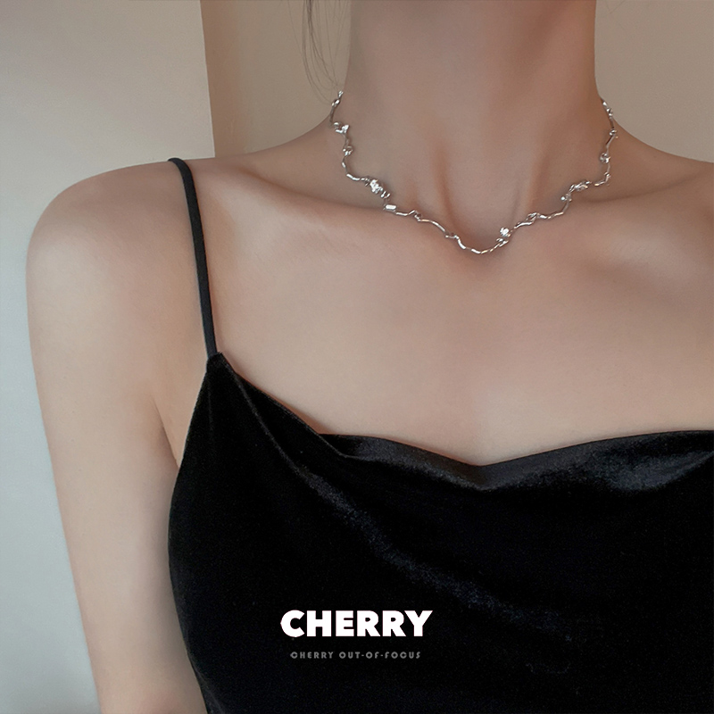 波浪纹项链夏季新款ins风颈链