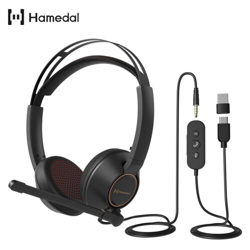 耳目达Hamedal HP11头戴式耳机视频电话会议呼叫中心话务客服耳麦