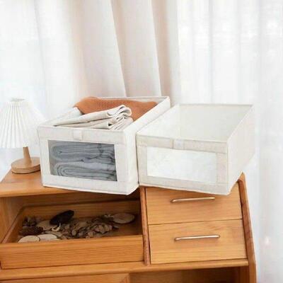 Storage Box Visual Window Foldable Sundries Organizer