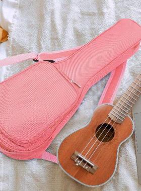 Cotton Ukulele Bag Adjustable Strap Waterproof Fabric Large