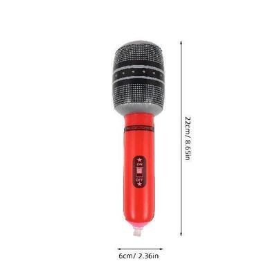 4 Pcs Simulated Microphone Props PVC Toy Funny Interactive