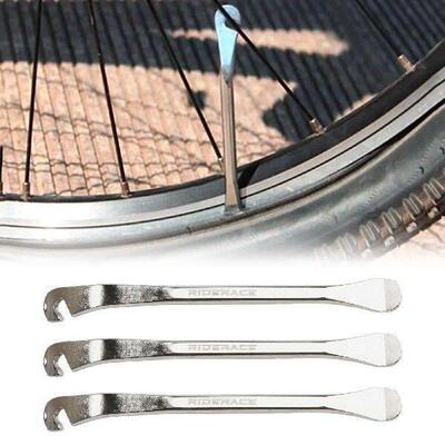 3 Metal Bicycle Tyre Levers for Road Bike Tire Repair and