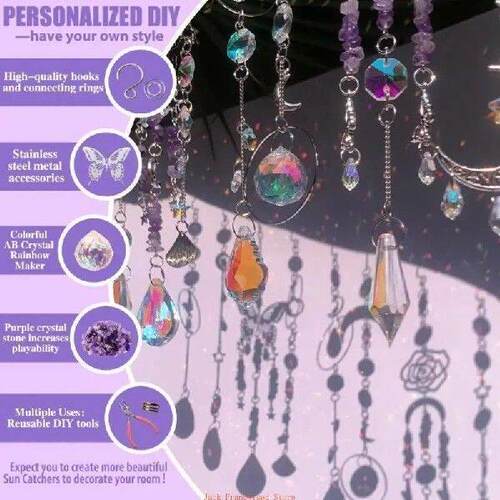 200Pcs Crystals Suncatchers Making Set Craft for Adult