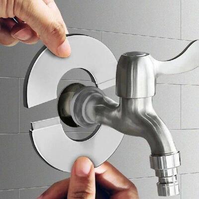 1Pc Stainless Steel Faucet Decorative Cover Self-Adhesive