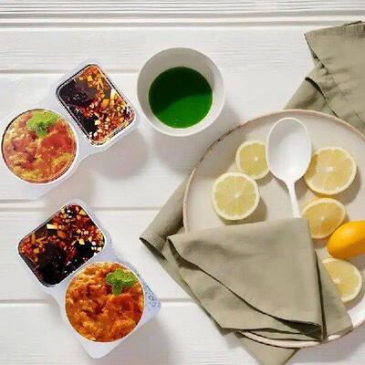 Snack Pack Container Reusable Sauce Containers Double