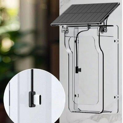 Waterproof solar doorbell cover box transparent rain