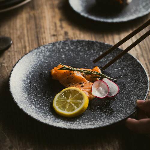 Accessories Japanese retro ceramic shallow dish cr