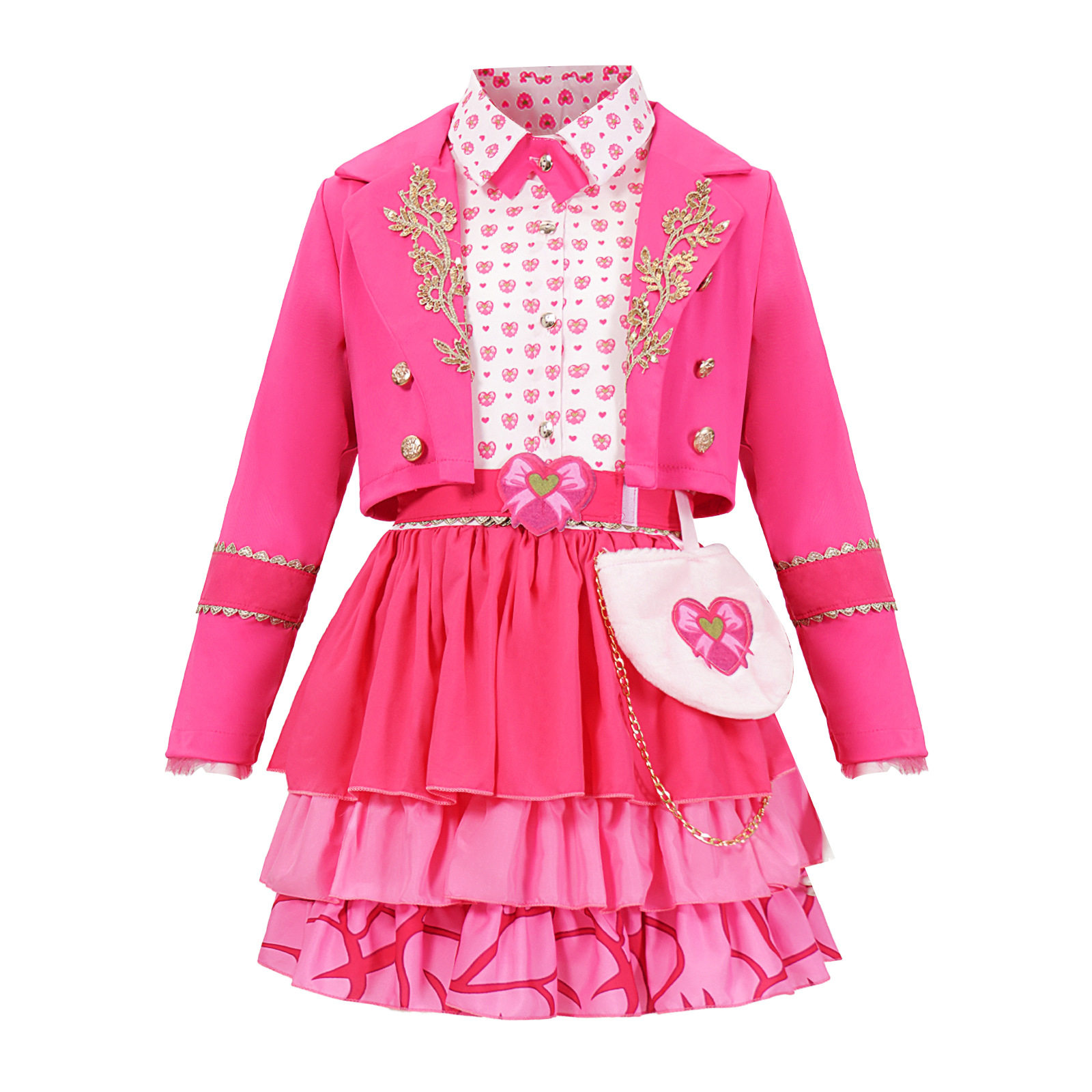 后裔5暗黑仙境cos服红公主粉色连衣裙电影角色舞台演出服