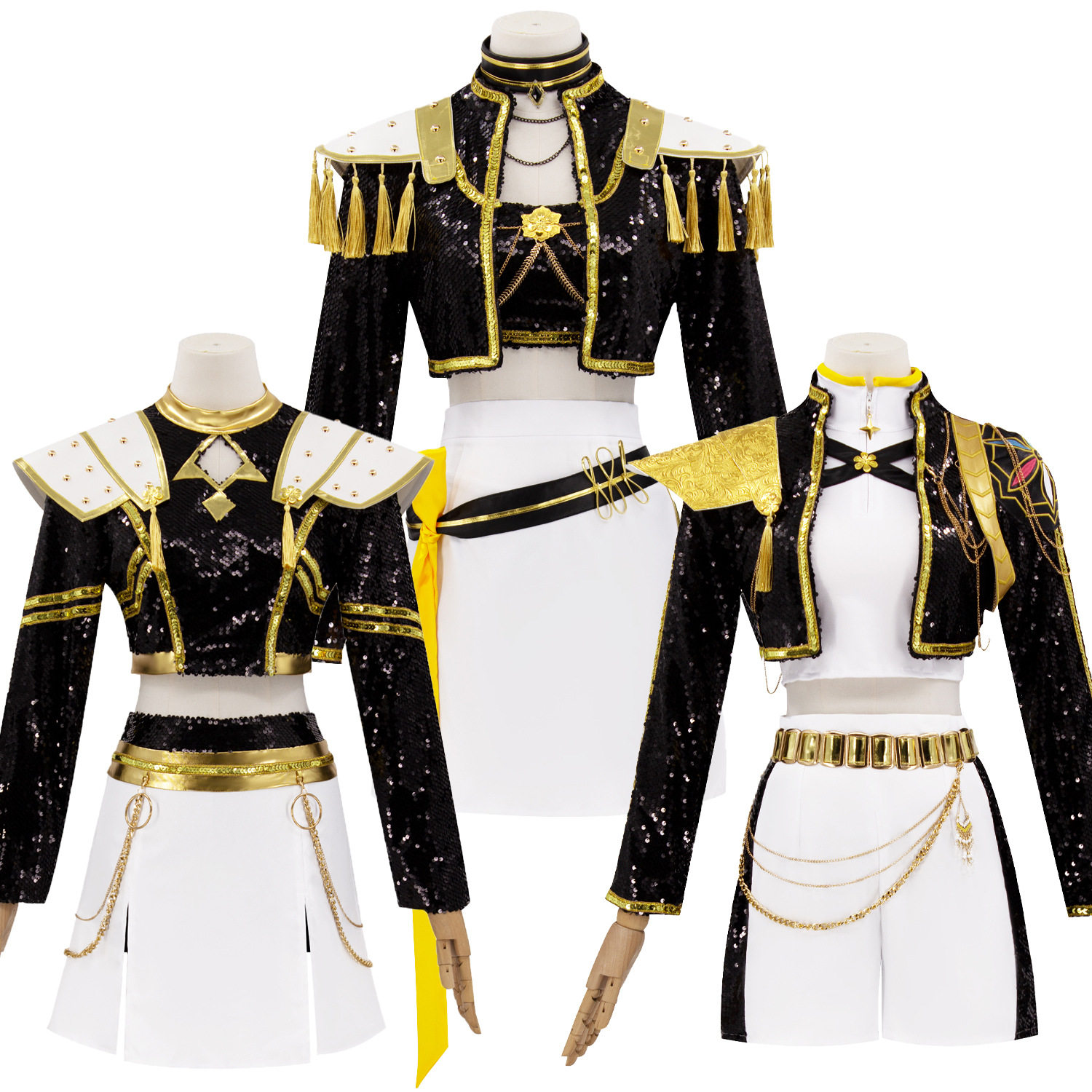 k-pop猎魔女团黑金色舞台演出服装鲁米佐依米拉cosplay表演