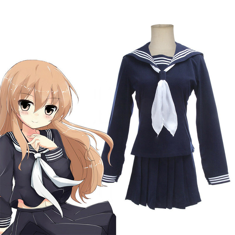 龙与虎cos海军JK学校制服水手服百褶裙 cosplay动漫服装厂家现货