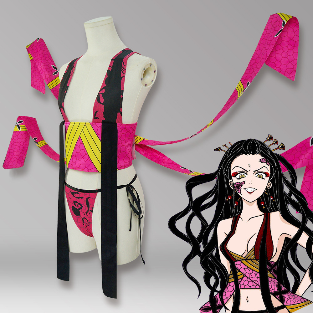 鬼灭之刃堕姬cosplay服装花魁双子之鬼堕姬cos服