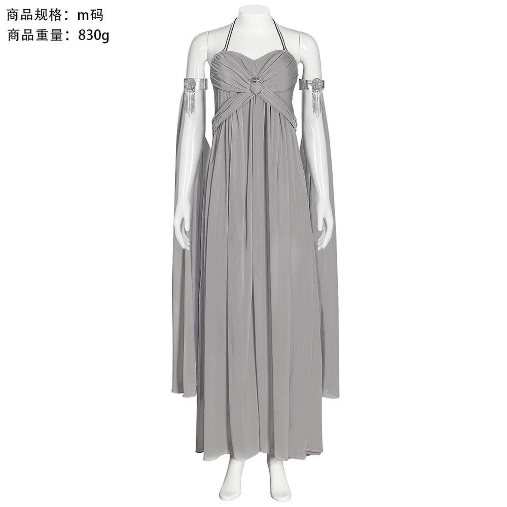 权利的游戏cos服龙妈cosplay万圣节丹妮莉丝灰色女王连衣裙电影