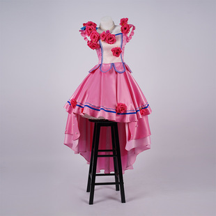 星学院cos服美星变身红色蔷薇粉色晚礼服cosplay季二次元c服