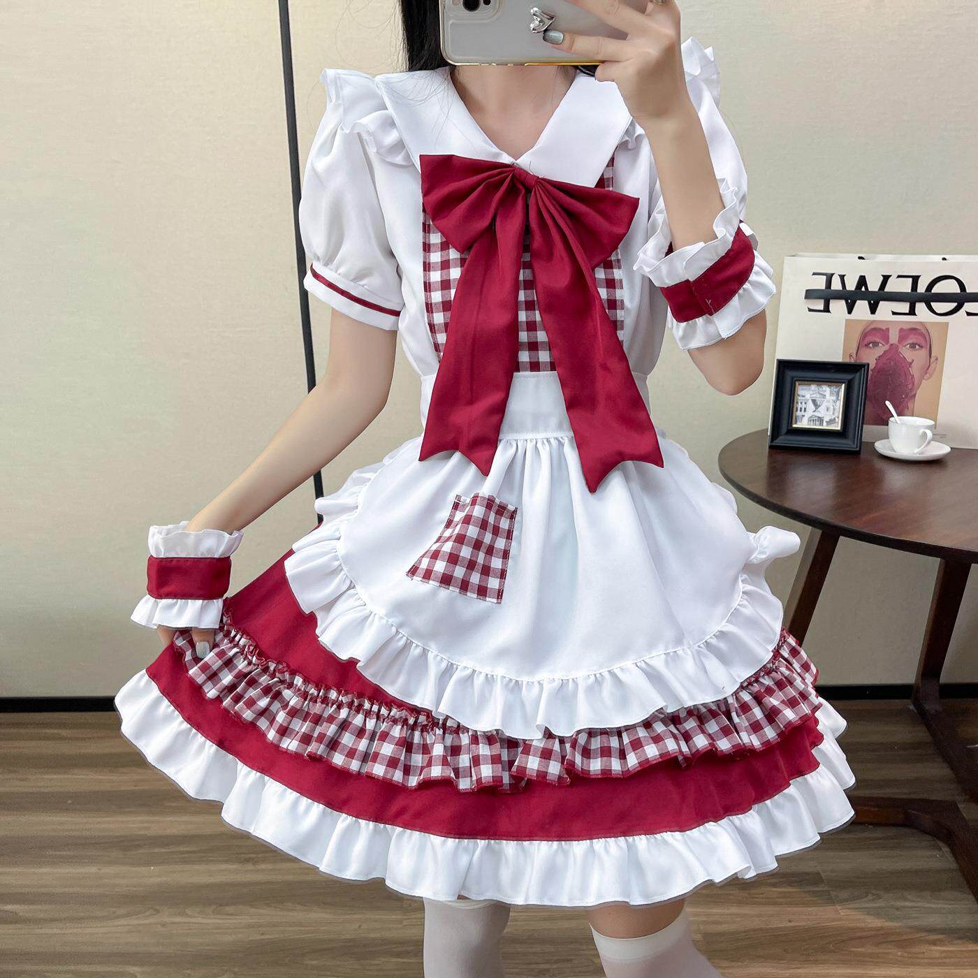 餐厅女仆可爱女佣lolita女仆装性感cosplay女仆制服连衣裙加大码