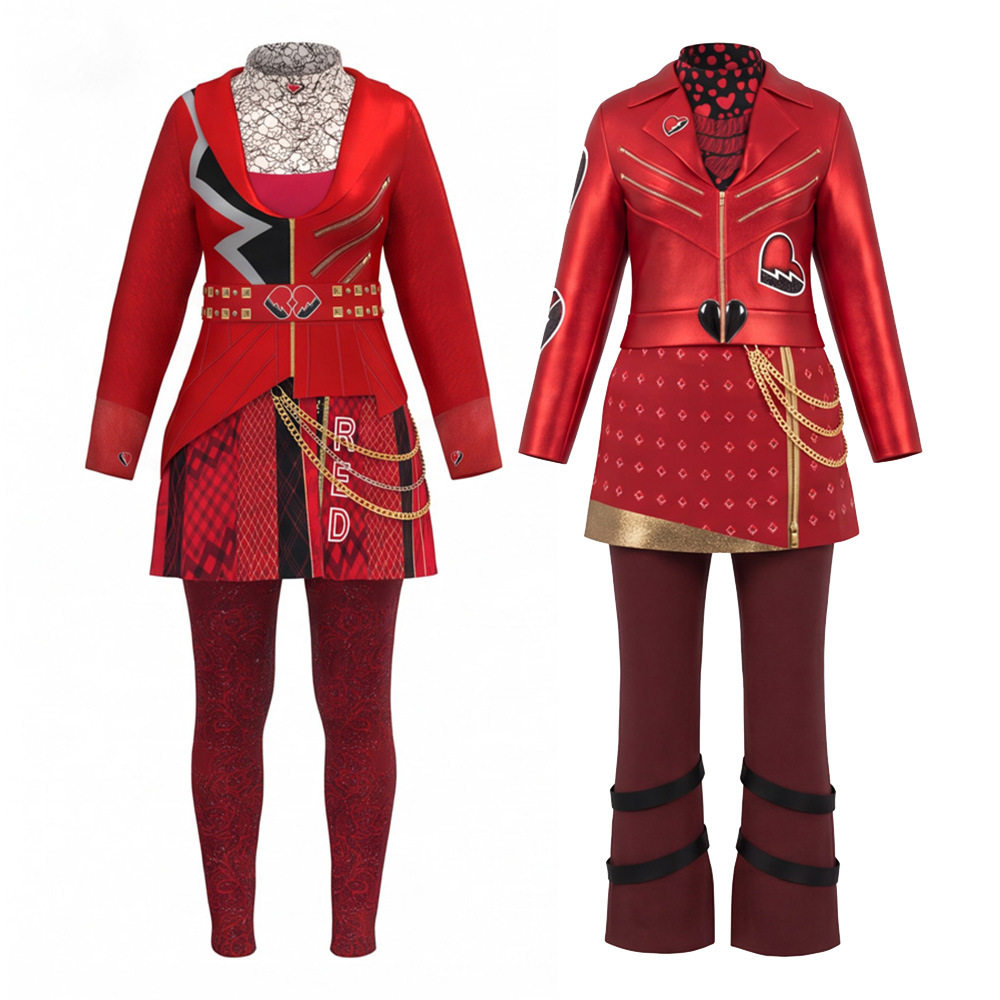 后裔5红心皇后cos服小红公主动漫cosplay服装万圣节朋克表演服饰