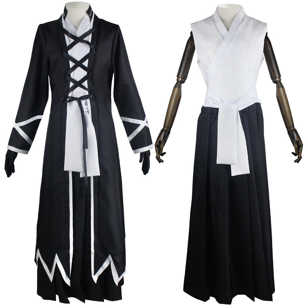 死神cos服千年血战篇黑崎一护cosplay服死霸装战损版动漫服