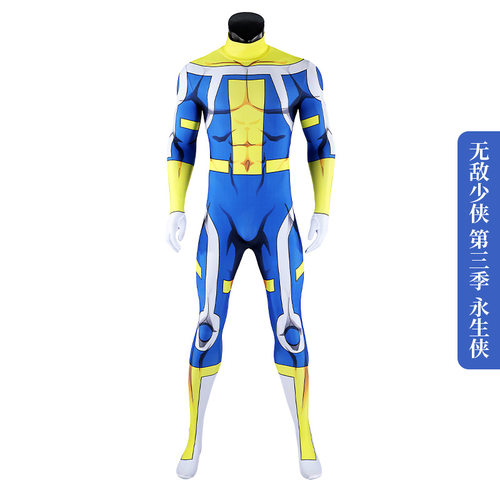 娜多无敌少侠第三季永生侠cosplay动漫连体紧身衣服J25011BA