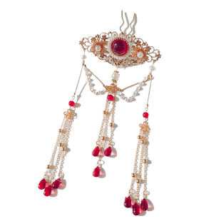 儿童古风额头链中国风小女孩头饰流苏发饰古装演出女童汉服额头饰