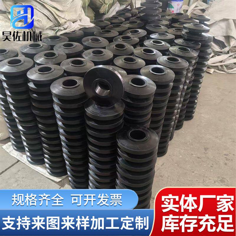 矿用输送机配件缓冲托辊胶圈 阻燃抗静电减震平面托辊橡胶圈