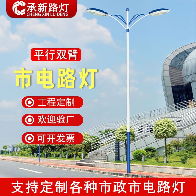 模组飞机头led灯头8米10米道路工程接电款双臂路灯LED工程款路灯