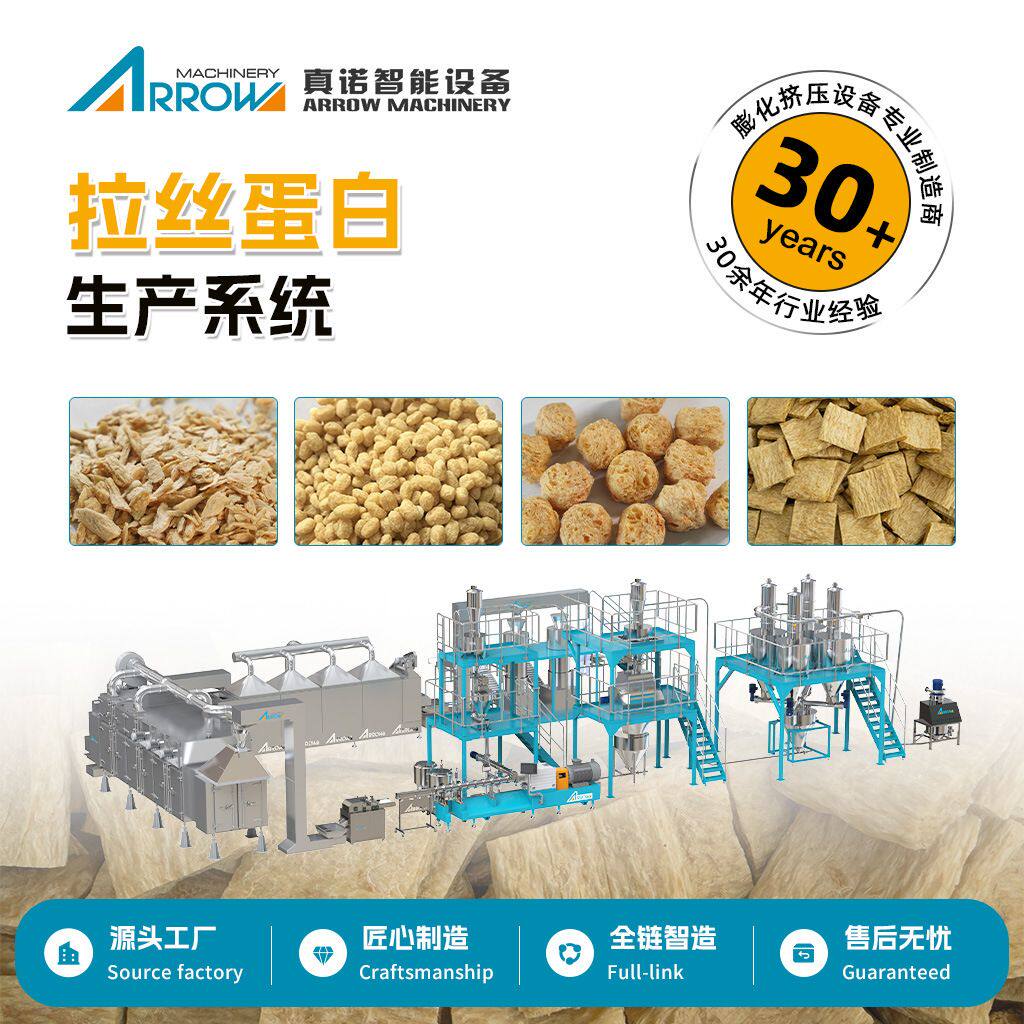 拉丝蛋白加工设备豌豆素肉机械真诺智能全自动植物组织蛋白生产线