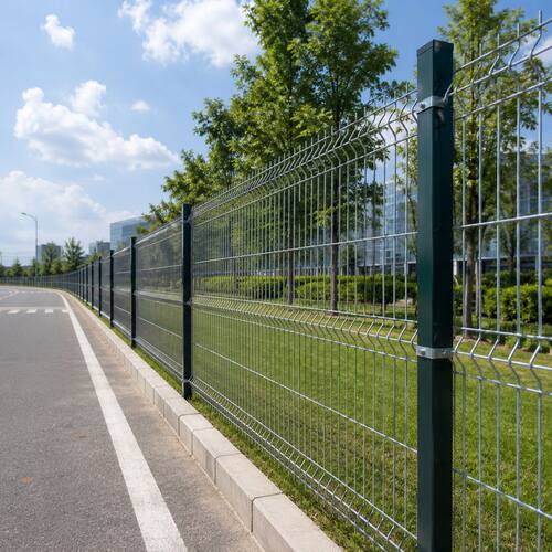 出口护栏Galvanized 3D Welded Mesh Fence for Factory Security