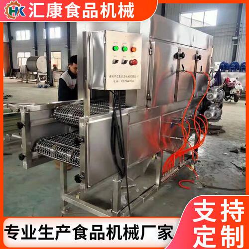 网速可调燃气牛头烧毛机 连续式鸡头喷毛设备 带皮五花肉撩毛机
