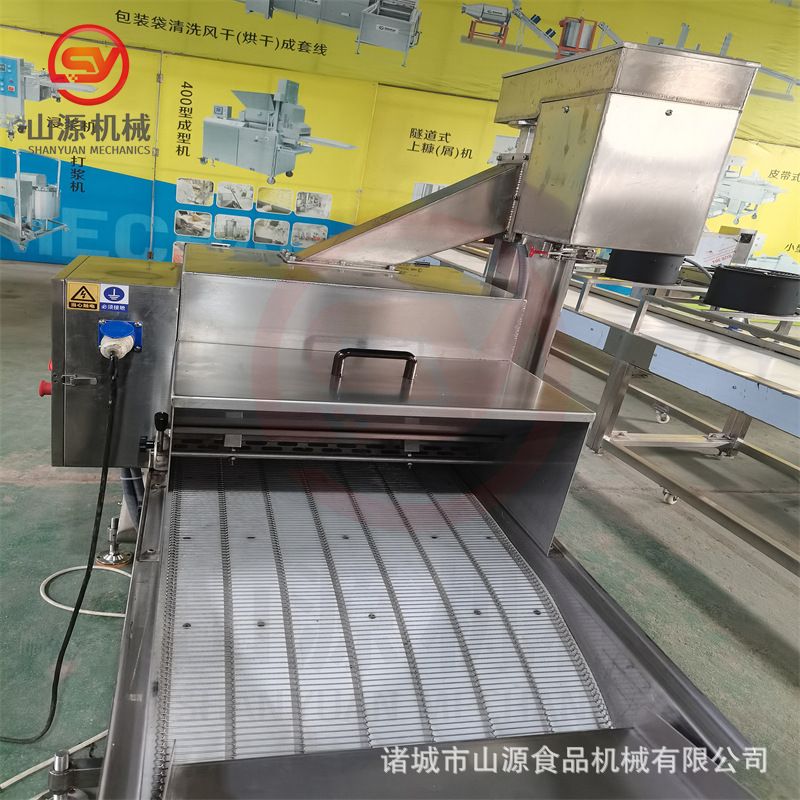 店长推荐拉丝芝士棒上糠机 全自动不锈钢裹糠设备 红豆派撒糠机