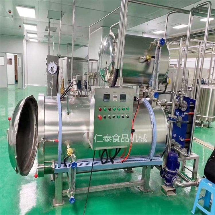 龟苓膏杀菌锅 双锅并联牛肉酱水浴杀菌釜 燃气香菇酱高温高压杀菌