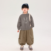 中小童宝宝宽松休闲长袖 男童卫衣2026春装 套头衫 儿童韩版 上衣 新款