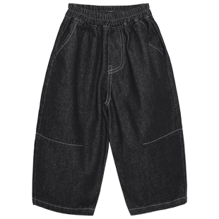 积木城堡 男童牛仔裤2026春装新款儿童韩版春秋裤子中小童哈伦裤