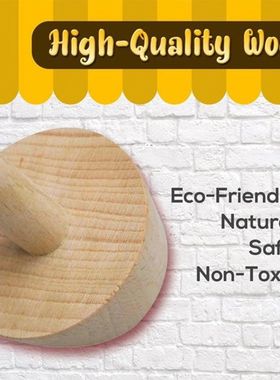 木制蛋挞模双头木色蛋挞饼底模具Versatile Wooden Pastry Tamper