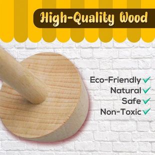 Tamper Pastry 木制蛋挞模双头木色蛋挞饼底模具Versatile Wooden