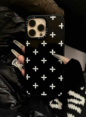 SMFK联名Caseti明星同款适用于苹果16promax手机壳iPhone15plus镜面13磁吸Magsafe十字花14潮牌高级华强北C家