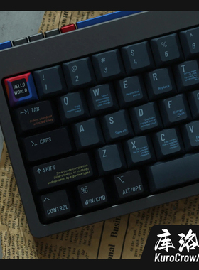 KCA库洛鸦正版黑色程序员键帽ROG夜魔wooting魔导士磁轴PBT键帽
