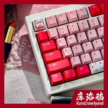 KCA库洛鸦情人节键帽七夕键帽ROG夜魔wooting磁轴原厂PBT键帽