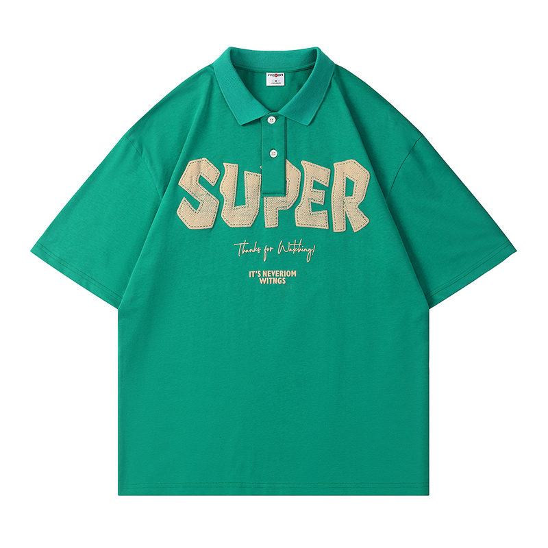 nasa短袖t恤男潮牌潮流简约百搭宽松夏季新款ins港风青少年POLO衫