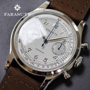 法拉苏蒂Farasute手动机械表ST19机芯计时码表复古潮流男士腕表