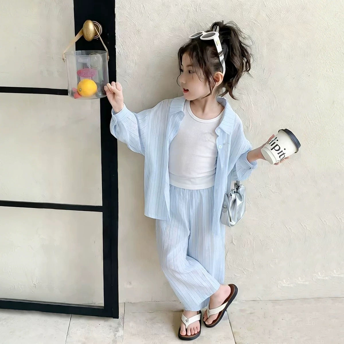 女童夏季防晒衣三件套装夏装轻薄