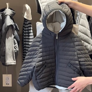 男女童秋冬季新款羽绒棉服2025冬装轻薄保暖中大童连帽棉衣外套